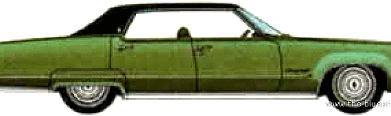 Oldsmobile 98 Luxury Hardtop Sedan (1970) - Oldsmobile - drawings, dimensions, pictures of the car