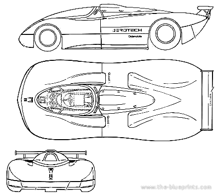 Oldsmobile Aerotech Short Tail - Oldsmobile - drawings, dimensions, pictures of the car