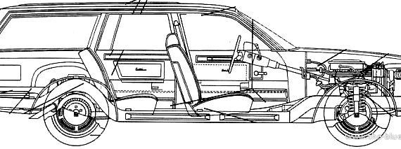 Oldsmobile Cutlass Cruiser (1981) - Олдсмобиль - чертежи, габариты, рисунки автомобиля