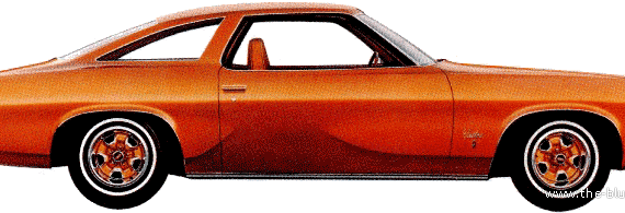 Oldsmobile Cutlass S Hardtop (1973) - Олдсмобиль - чертежи, габариты, рисунки автомобиля