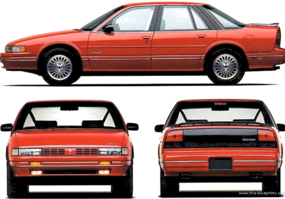 Oldsmobile Cutlass Supreme 4-Door (1991) - Oldsmobile - drawings, dimensions, pictures of the car