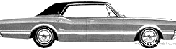 Oldsmobile Cutlass Supreme Hardtop Sedan (1966) - Oldsmobile - drawings, dimensions, pictures of the car