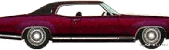 Oldsmobile Delta 88 Custom Holiday Coupe (1970) - Олдсмобиль - чертежи, габариты, рисунки автомобиля