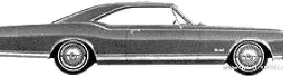 Oldsmobile Delta 88 Holiday Coupe (1966) - Олдсмобиль - чертежи, габариты, рисунки автомобиля