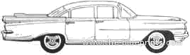 Oldsmobile Eighty-Eight Sedan (1959) - Олдсмобиль - чертежи, габариты, рисунки автомобиля