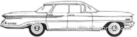 Oldsmobile Eighty-Eight Sedan (1960) - Олдсмобиль - чертежи, габариты, рисунки автомобиля