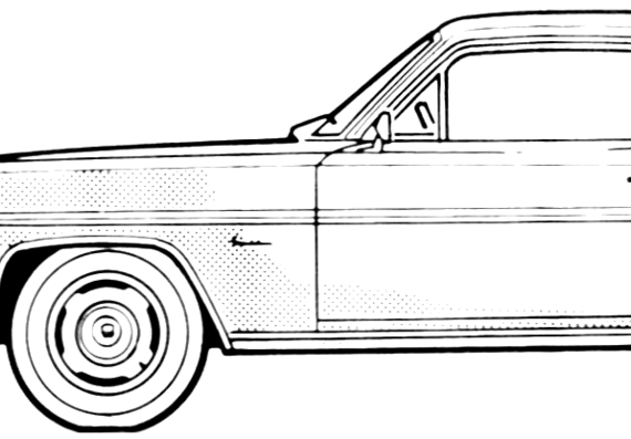 Oldsmobile F-85 Cutlass 2-Door Coupe (1963) - Олдсмобиль - чертежи, габариты, рисунки автомобиля