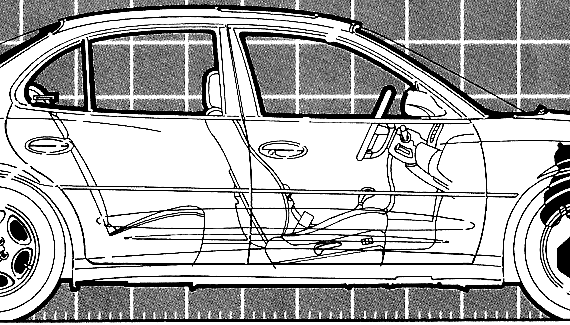 Oldsmobile Intrigue (1998) - Олдсмобиль - чертежи, габариты, рисунки автомобиля