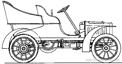 Oldsmobile Light Touring Car (1917) - Олдсмобиль - чертежи, габариты, рисунки автомобиля