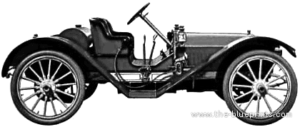 Oldsmobile Limited Roadster (1910) - Олдсмобиль - чертежи, габариты, рисунки автомобиля