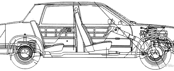 Oldsmobile Omega Sedan (1981) - Олдсмобиль - чертежи, габариты, рисунки автомобиля