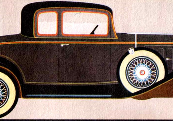 Oldsmobile Six Business Coupe (1932) - Олдсмобиль - чертежи, габариты, рисунки автомобиля