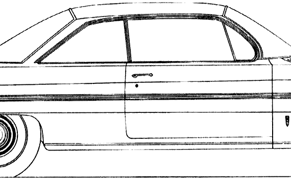 Oldsmobile Super 88 Holiday Coupe (1961) - Олдсмобиль - чертежи, габариты, рисунки автомобиля