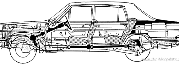 Opel Admiral B (1964) - Опель - чертежи, габариты, рисунки автомобиля