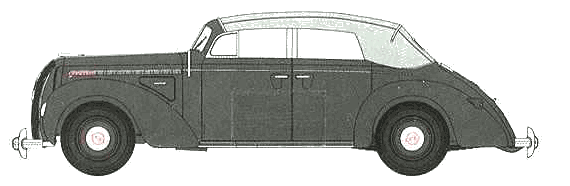 Opel Admiral Cabriolet B 4-Door (1940) - Опель - чертежи, габариты, рисунки автомобиля