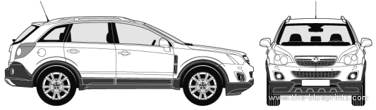 Opel Antara Sport (2012) - Опель - чертежи, габариты, рисунки автомобиля