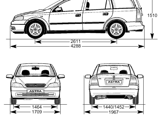 Opel Astra Station - Opel - drawings, dimensions, pictures of the car