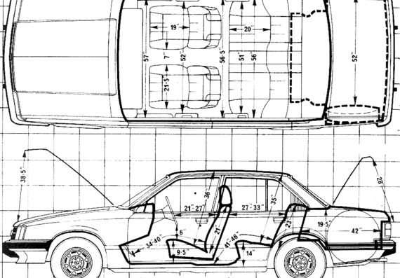 Opel Commodore 2.5S Berlina (1980) - Opel - drawings, dimensions, pictures of the car