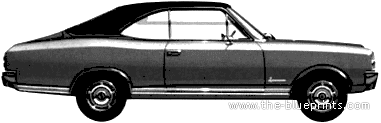 Opel Commodore A 2-Door Coupe (1968) - Опель - чертежи, габариты, рисунки автомобиля