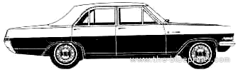 Opel Diplomat V8 (1965) - Опель - чертежи, габариты, рисунки автомобиля