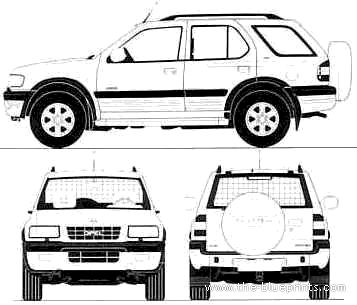 Opel Frontera 5-Door (1995) - Опель - чертежи, габариты, рисунки автомобиля