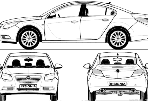 Opel Insignia (2009) - Opel - drawings, dimensions, pictures of the car