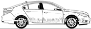 Opel Insignia 5-Door (2008) - Опель - чертежи, габариты, рисунки автомобиля