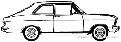 Opel Kadett 2-Door (1970) - Опель - чертежи, габариты, рисунки автомобиля