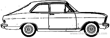Opel Kadett B Coupe (1970) - Опель - чертежи, габариты, рисунки автомобиля