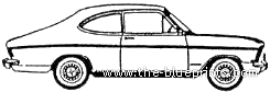 Opel Kadett B Rallye Coupe - Опель - чертежи, габариты, рисунки автомобиля