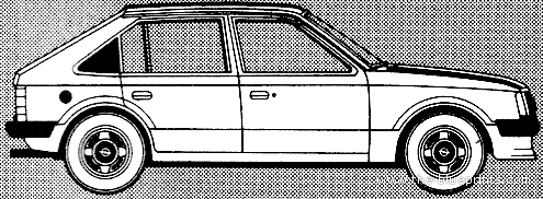 Opel Kadett D 1.3S 5-Door (1980) - Опель - чертежи, габариты, рисунки автомобиля
