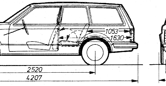 Opel Kadett D Caravan - Opel - drawings, dimensions, pictures of the car