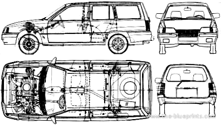 Opel Kadett E Caravan - Opel - drawings, dimensions, pictures of the car