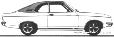 Opel Manta A Berlinetta (1969) - Opel - drawings, dimensions, pictures of the car