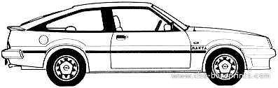 Opel Manta B Berlinetta (1987) - Опель - чертежи, габариты, рисунки автомобиля