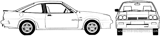 Opel Manta B GT-E (1987) - Опель - чертежи, габариты, рисунки автомобиля