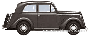 Opel Olympia (1937) - Опель - чертежи, габариты, рисунки автомобиля