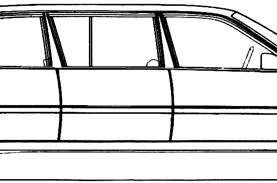 Opel Omega A 6-Door Limousine (1988) - Опель - чертежи, габариты, рисунки автомобиля