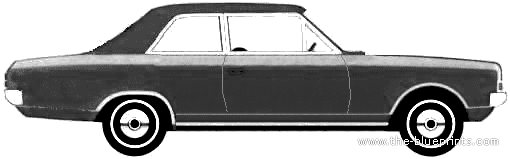 Opel Rekord C 2-Door - Опель - чертежи, габариты, рисунки автомобиля