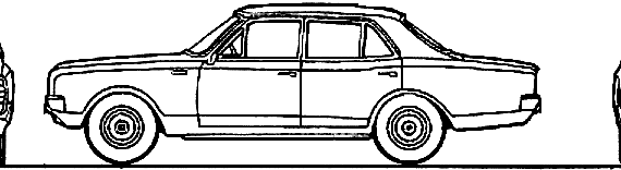 Opel Rekord C 4-Door (1968) - Опель - чертежи, габариты, рисунки автомобиля