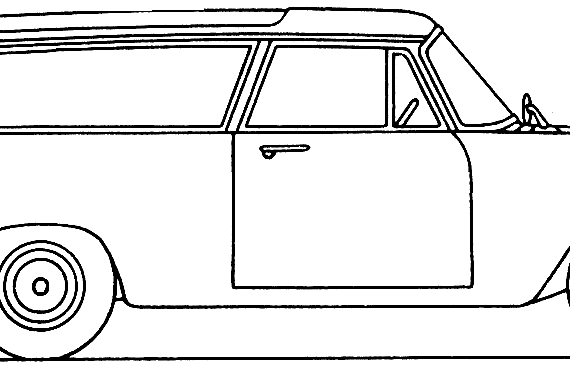 Opel Rekord P2 Van (1962) - Опель - чертежи, габариты, рисунки автомобиля