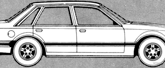 Opel Senator A (1981) - Опель - чертежи, габариты, рисунки автомобиля