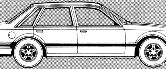 Opel Senator A 2.8S (1980) - Опель - чертежи, габариты, рисунки автомобиля