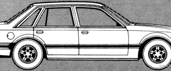 Opel Senator A 3.0E CD (1981) - Опель - чертежи, габариты, рисунки автомобиля
