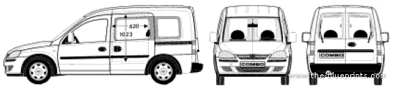 Opel Tour (2005) - Опель - чертежи, габариты, рисунки автомобиля