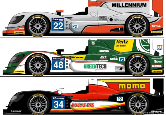 Oreca 03R -Judd Le Mans (2014) - Разные автомобили - чертежи, габариты, рисунки автомобиля