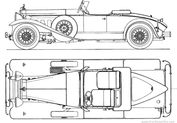 Packard 7-34 Speedster (1930) - Different cars - drawings, dimensions, pictures of the car