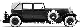 Packard Brewster (1930) - Разные автомобили - чертежи, габариты, рисунки автомобиля