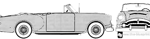 Packard Caibbean Convertible (1953) - Разные автомобили - чертежи, габариты, рисунки автомобиля