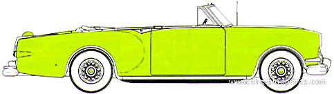 Packard Carribean Convertible (1953) - Разные автомобили - чертежи, габариты, рисунки автомобиля